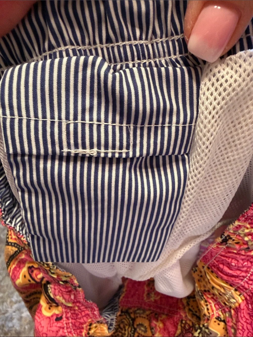 Men’s Tommy Hilfiger Pink and Tan Paisley Swim Trunks